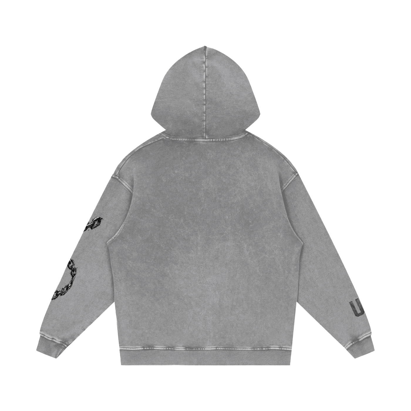 Snow Washed Loose Cotton Hoodie