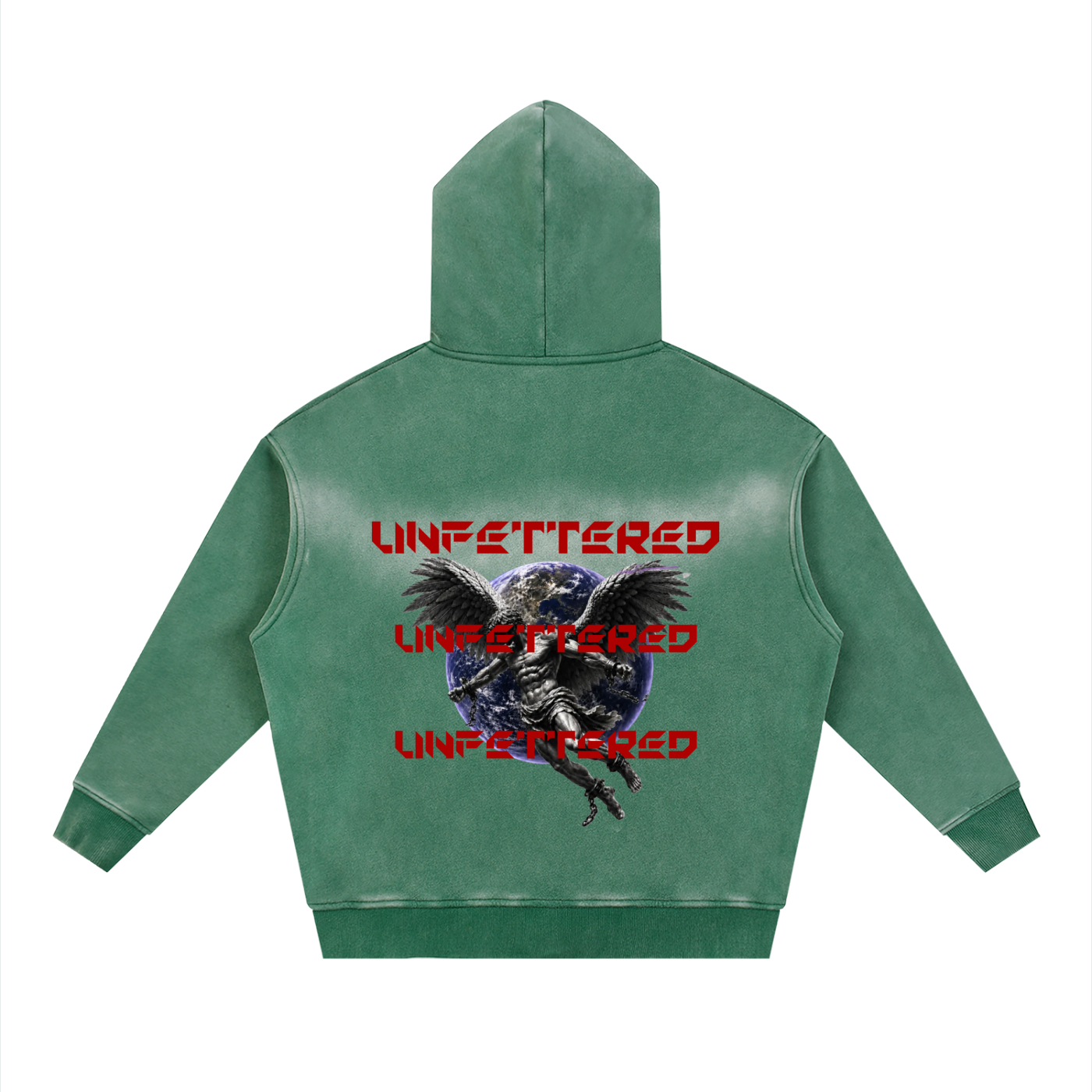 Sunfade Two-way Zipper Boxy Fleece Hoodie