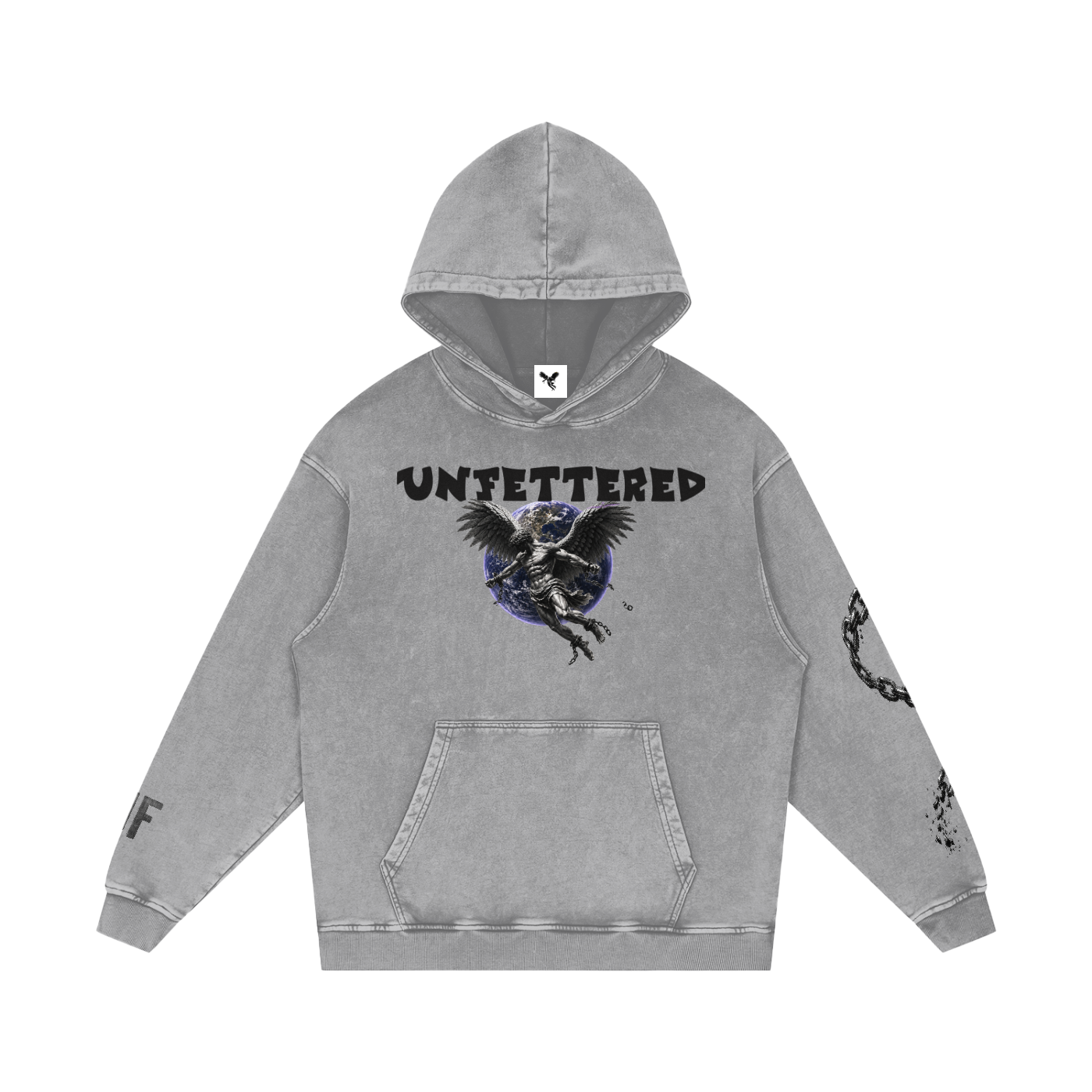 Snow Washed Loose Cotton Hoodie