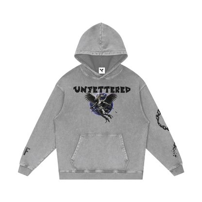 Snow Washed Loose Cotton Hoodie
