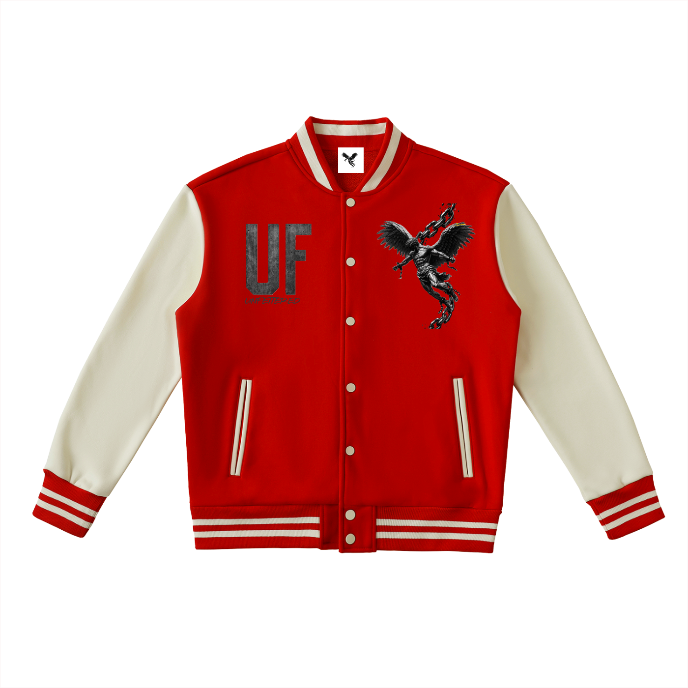 Two-Tone Fleeced Varsity Jacket